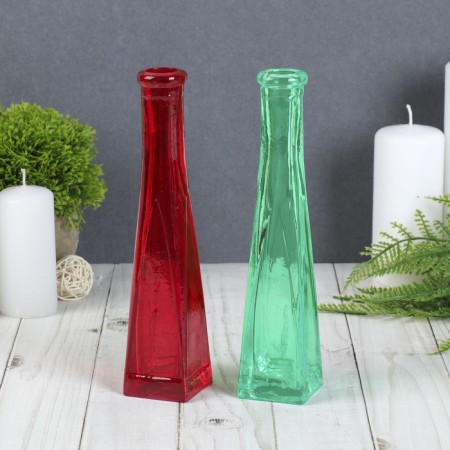 Transparent Strelka Vase 20x4.3x4.3 cm 0.1 l, mix