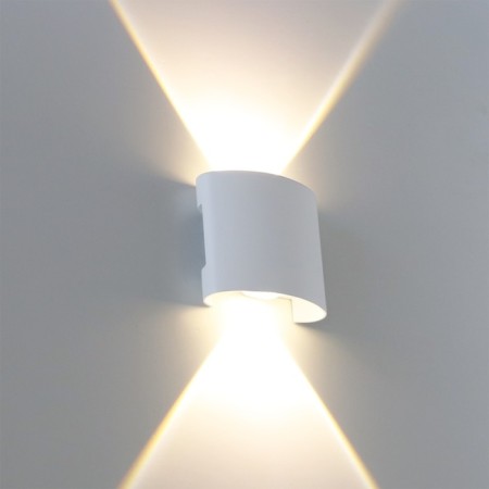 Facade lamp Arte Lamp Bosto A3122al-2WH, LED, 2x1 W, 4x8x7.5 cm, 110 lm, white-2
