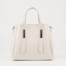 Bag Female Tout with zipper, white color