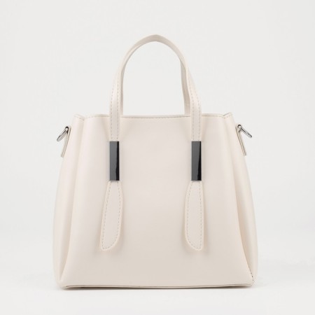 Bag Female Tout with zipper, white color