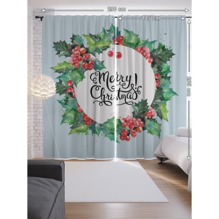 Photostes "Omela for Christmas", Saten, size 145x265 cm, 2 pcs