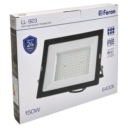 Feater LED Feron, LL-923, IP65, 150 W, 327x265x28 mm, glow cold white-7
