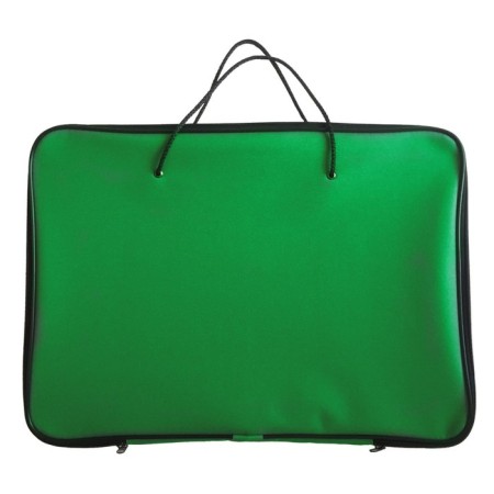 Folder for drawings and drawings A3, 470 x 340 x 20 mm, with handles, with inner pocket, textiles, 1Sh32 "Creativity" Green-1
