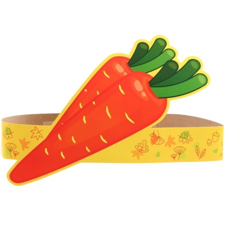 Set of carnival masks vegetables, blue tractor 6 pcs.-8