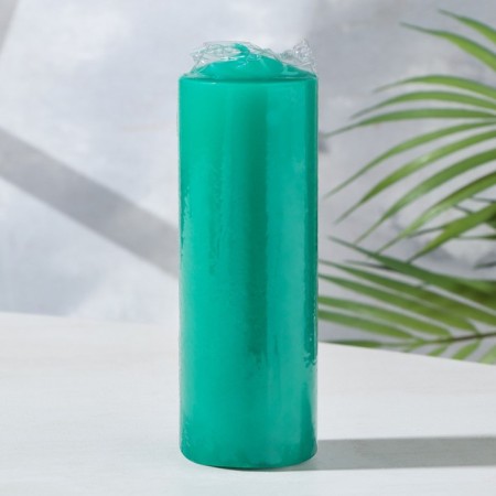 Classic candle 5x15 cm, green-1