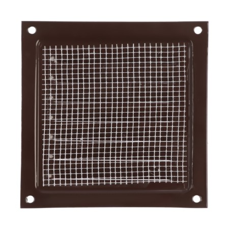 Ventilation grate Zein Lux RM1212kr, 125 x 125 mm, with a grid, metal, brown-5