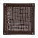 Ventilation grate Zein Lux RM1212kr, 125 x 125 mm, with a grid, metal, brown