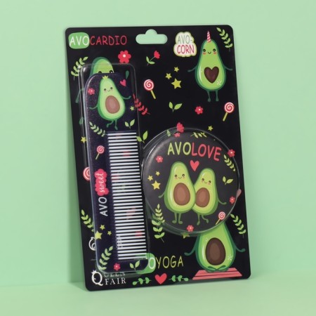 Avocado set, mirror, comb-1