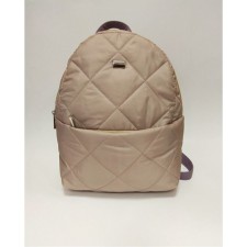 Backpack Nino Latte quilted fabric