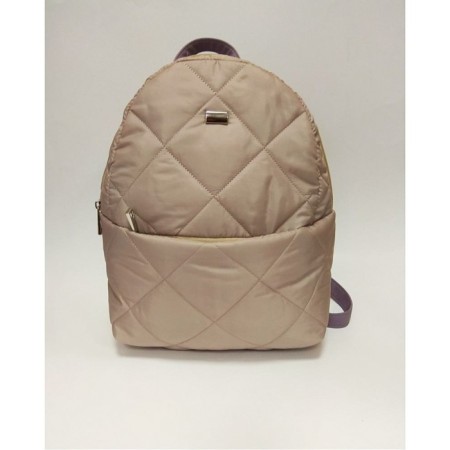 Backpack Nino Latte quilted fabric