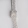 Set 2 objects: earrings, pendant "Elegance" burn, white color in silver, 42 cm