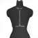 BDSM Podsm Oki, female, female, on the chest, adjustable belts, PU, ​​black