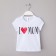 T-shirt Children's KAFTAN "Love MOM", White, height 110-116 (32)
