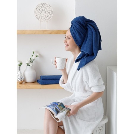 Tainted towel Limogen, size 40x70 cm, blue color-19