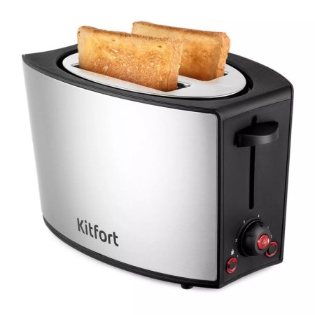Toster KitFort KT-6248, 800 W, 6 frying modes, 2 toasts, black-silver