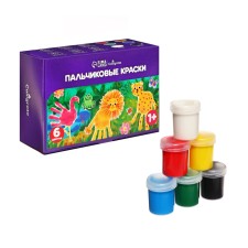 Paints of finger set of 6 colors of 40 ml Calligrata from 1 year