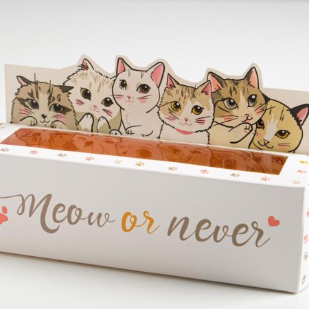 Makarun box of confectionery, packaging "Meow or Never", 18 x 5.5 x 5.5 cm-2