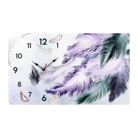 Carty clock wall interior "fluffy leaves", silent, 35 x 60 cm-2