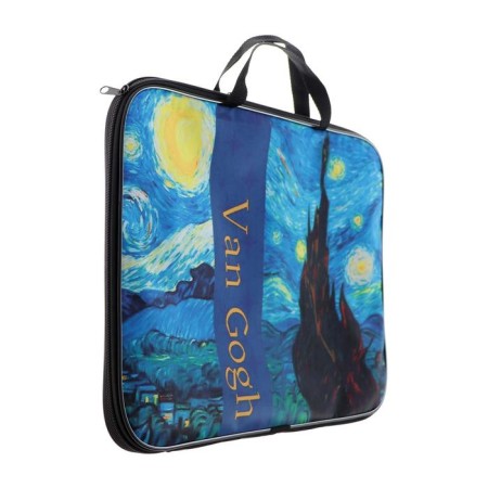 Folder for drawings and drawings A3, 470 x 350 x 20 mm, with handles, textile, calligrata "van gog"-1
