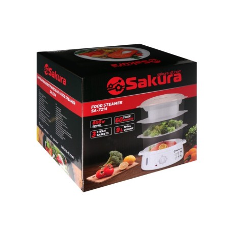 Sakura SA-7214 steam room, electric, 800 watts, 9 l, 3 tiers, white-7