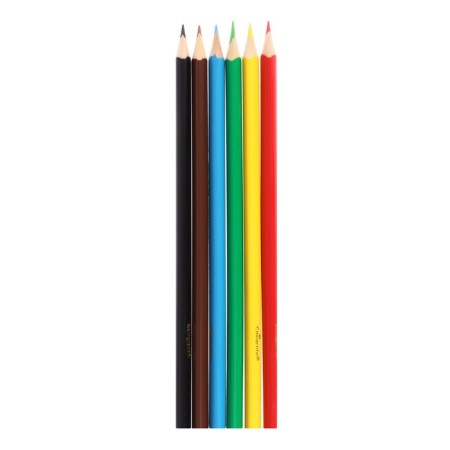 Pencils of 6 colors "Princess", wooden, triangular body, in a cardboard box-5