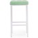 Stool Bar loft Metal/velor, white/green 35x35x65 cm