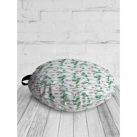Pillow Siddle "Field flowers", decorative, D = 52 cm-1
