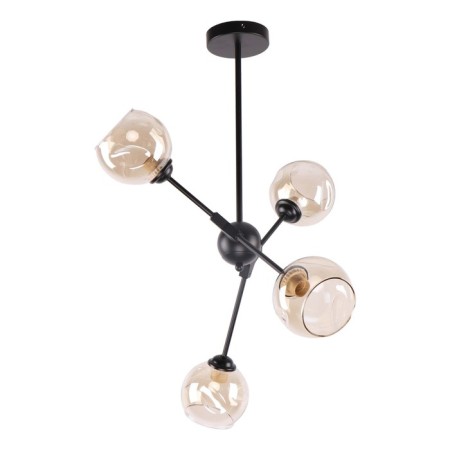 Lamp Ceiling Economy light 10867/4BK AMB, 4x60W, E27, 65x13x66 cm, black color black