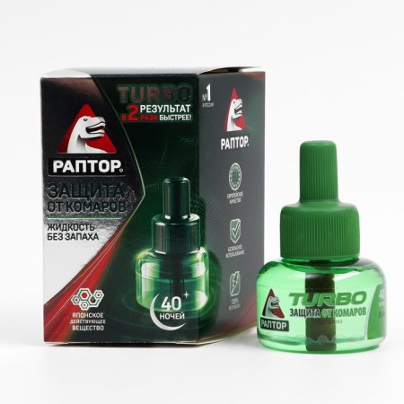 Additional vanity from mosquitoes "Raptor" Turbo, without smell, 40 nights-1