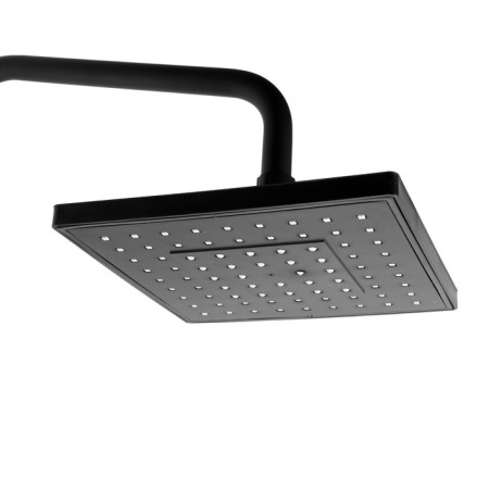 The shower system Zein Z3860, mixer, tropical and hand watering can, shelf, brass, black-8