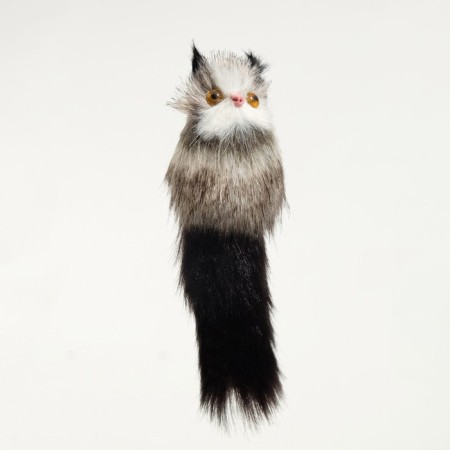 A toy for cats "cat-arc", artificial fur, housing 7 cm, white-brown/black-3
