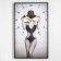 Carty clock is wall, series: people, "Girl in a hat", 57 x 35 x 4 cm
