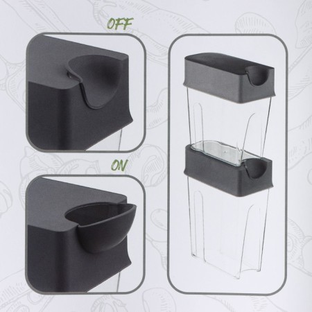 Fold capacity for Fold Fold, 1.6 l, 18.5 × 9 × 18.5 cm, smoky color-8