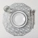 Set of serving napkins on the table "Hypnosis", 4 pcs, d = 38 cm, silver color