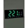 Electronic wall clock, thermometer calendar, 36.2 x 15.5 cm, green numbers 10 x 4.5 cm 1076627