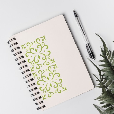 Stencil background plastic "Plant pattern" 13x13 cm-2