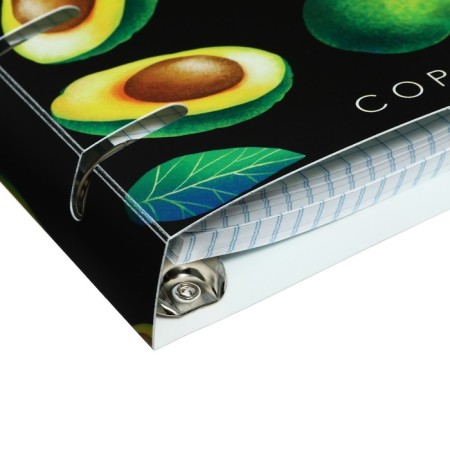 A notebook on the rings of A5 160 sheets in the Calligrata cell "avocado on the dark", plastic cover, offset unit-4