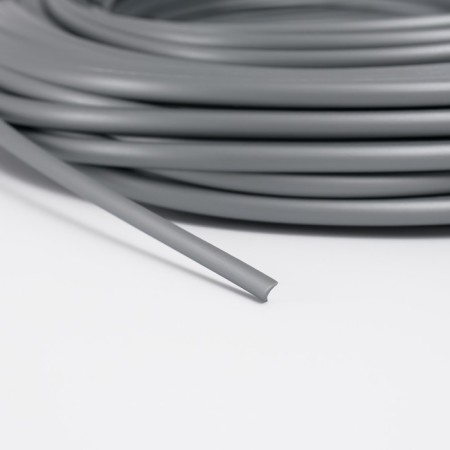 Artificial Roatan Smooth 7 mm 100 m half a pipe (silver metallic)-3