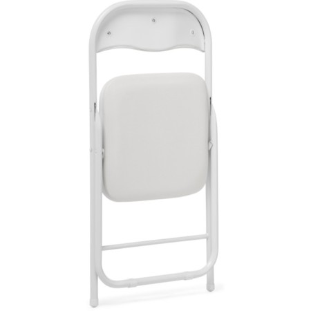 Fold 1 Metal Carcass chair, metal/eco -leather, white/white 43x40x77 cm-4