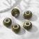 Busina "Texture" for magnesite, green color in silver