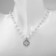 The necklace "Pearls" is an elegant cross, color silver, 40cm