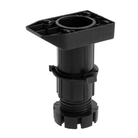 Plastic tundra support adjustable d = 40, h = 100-140 mm, with clip, black, 16 pcs TMP-1