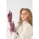 Gloves female, dimensionless, powder color