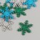 Decor for creativity "Color Snowflakes" 3x3 cm glue base (set 12 pcs) mix