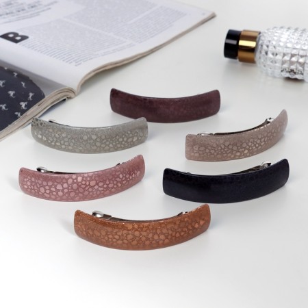 Hair hairpin "Silva" Granite print, 9 cm, mix-2