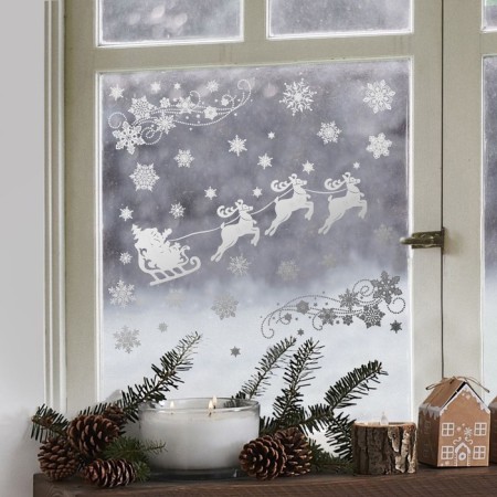 Vinyl stickers with foil "holiday", 30 x 50 cm, new year-4