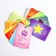 Cards on the ring for learning the English language "form and color", 20 cards, ring, 3+