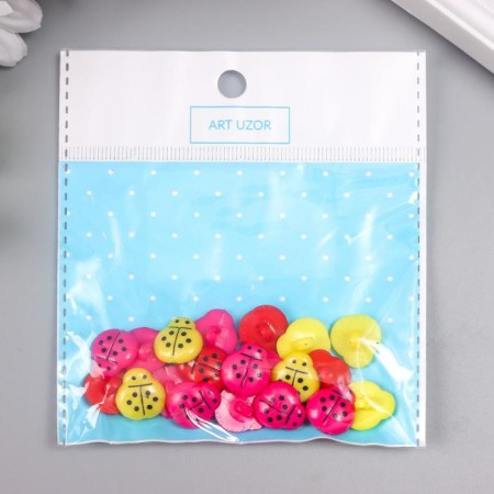 Buttons plastic for creativity "God's Layer" set of 20 pcs mix 1.5x1.3 cm-4