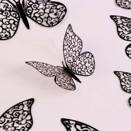 Set for decorating "Butterflies", 12 pieces, black color-1