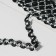 Decorative braid, 10 mm, 10 ± 1 m, black/silver color